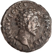 Denarius - Marcus Aurelius VIRTVS COS II; Virtus obverse image