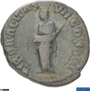 Denarius - Antoninus Pius LIBERALITAS VII COS IIII; Liberalitas, Rome, 153-154 reverse image