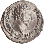 Denarius - Marcus Aurelius TR POT X COS II; Aequitas obverse image