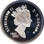 50 Cents - Elizabeth II Golden Jubilee, Silver Proof Issue obverse image
