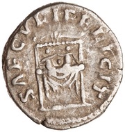 Denarius - Faustina the Younger, Commodus, and Antoninus Pius SAECVLI FELICIT, Rome, 161-176 reverse image