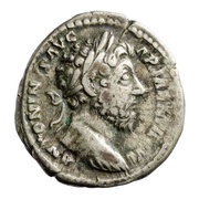 Denarius - Marcus Aurelius P M TR P XVIII IMP II COS III ARMEN; Armenia obverse image