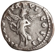 Denarius - Lucius Verus VICT AVG TR P VI COS II; Victory, Rome, 165-166 reverse image