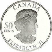 50 Cents - Elizabeth II Easter Lily obverse image