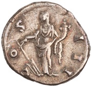 Denarius - Marcus Aurelius COS III; Fortuna, Rome, 168-169 reverse image