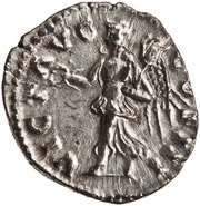 Denarius - Marcus Aurelius VICT AVG COS III; Victory, Rome, 169-170 reverse image