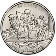 50 Cents - Elizabeth II WWII - Raid of Dieppe, Canada, 2005 reverse image