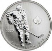 50 Cents - Elizabeth II Dave Keon, Canada, 2005 reverse image
