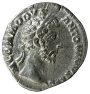 Denarius - Commodus TR P VIII IMP V COS IIII P P; Roma and Victory obverse image
