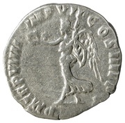 Denarius - Commodus P M TR P VIIII IMP VII COS IIII P P; Victory, Rome, 184 reverse image