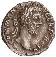 Denarius - Commodus HILAR AVG P M TR P XII IMP VIII COS V PP; Hilaritas obverse image