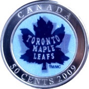 50 Cents - Elizabeth II Toronto Maple Leafs, Canada, 2009 reverse image