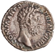 Denarius - Commodus FORTVNAE MANENTI C V P P; Fortuna obverse image