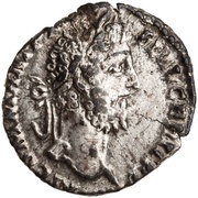 Denarius - Commodus GEN AVG FELIC COS VI; Genius obverse image