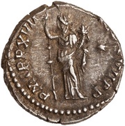 Denarius - Commodus P M TR P XVII IMP VIII COS VII P P; Fides, Rome, 192 reverse image