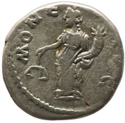 Denarius - Septimius Severus MONETAE AVG; Moneta, Rome, 193 reverse image