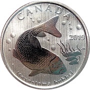 50 Cents - Elizabeth II Copper Redhorse, Canada, 2019 reverse image