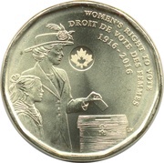 1 Dollar - Elizabeth II Women's Right to Vote reverse image