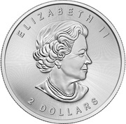 2 Dollars - Elizabeth II Bald Eagle; ½ oz. Silver Bullion Coinage obverse image