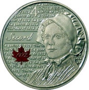 4 Dollars - Elizabeth II War of 1812; Laura Secord, Canada, 2013 reverse image