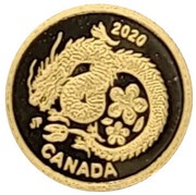 8 Dollars - Elizabeth II Lucky Flower Dragon, Canada, 2020 reverse image