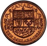 10 Dollars - George V Pattern, Canada, 1928 reverse image
