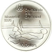 10 Dollars - Elizabeth II Sailing, Canada, 1975 reverse image