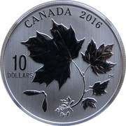 10 Dollars - Elizabeth II ½ oz. Canadian Maple Leaves 2016, Canada, 2016 reverse image