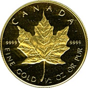 20 Dollars - Elizabeth II 2nd Portrait; GML Bullion Coinage, Canada, 1986-1989 reverse image