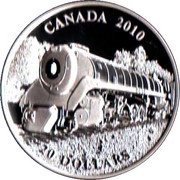 20 Dollars - Elizabeth II Selkirk Locomotive, Canada, 2010 reverse image