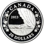 20 Dollars - Elizabeth II Baby sleeping in crib, Canada, 2013 reverse image