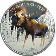 20 Dollars - Elizabeth II The Majestic Moose, Canada, 2015 reverse image