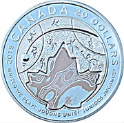 20 Dollars - Elizabeth II United We Play, Canada, 2015 reverse image