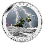20 Dollars - Elizabeth II Summer Storm, Canada, 2015 reverse image