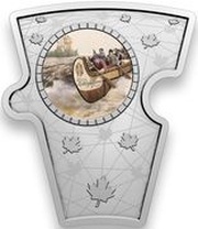 20 Dollars - Elizabeth II Canadian Passages; Voyageur Canoe, Canada, 2022 reverse image