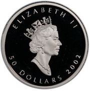 50 Dollars - Elizabeth II Hologram Maple Leaf obverse image