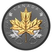 50 Dollars - Elizabeth II Maple Leaves in Motion reverse image