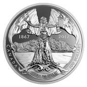 100 Dollars - Elizabeth II 150th Anniversary of Canadian Confederation, Canada, 2017 reverse image