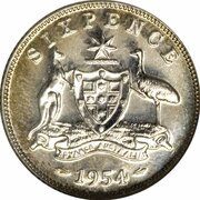 6 Pence - Elizabeth II without "F:D:" reverse image