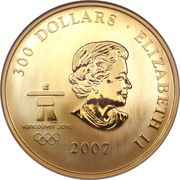 300 Dollars - Elizabeth II Olympic Ideals obverse image