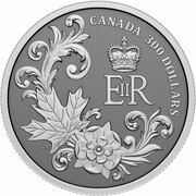 300 Dollars - Elizabeth II, Tribute obverse Elizabeth II's Royal Cypher, Canada, 2022 reverse image