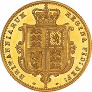 ½ Sovereign - Victoria reverse image