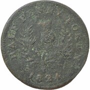 ½ Penny - George IV, Canada, 1824 reverse image