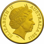 1 Cent - Elizabeth II 4th Portrait - Australian Miniature Money Gold Proof obverse image