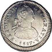 1 Real - Fernando VII bust of Carlos IV obverse image