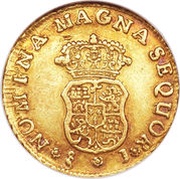 1 Escudo - Carlos III bust of Fernando VI reverse image