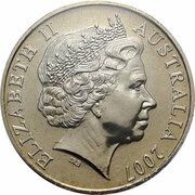 20 Cents - Elizabeth II 4th Portrait - Surf Lifesaver obverse image