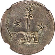 2 Reales Countermarked coinage obverse image