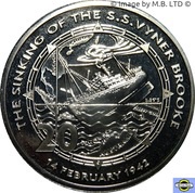 20 Cents - Elizabeth II 4th Portrait - Sinking of the S.S. Vyner Brooke, Australia, 2017 reverse image