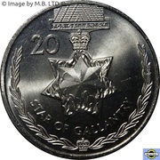 20 Cents - Elizabeth II 4th Portrait - Star of Gallantry, Australia, 2017 reverse image